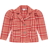A'Dee Girls Red Check Blazer